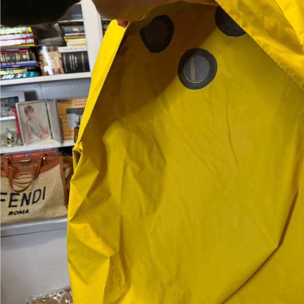 L.L. Bean Yellow Rain Jacket with Gray Lining - Picture 7 of 15